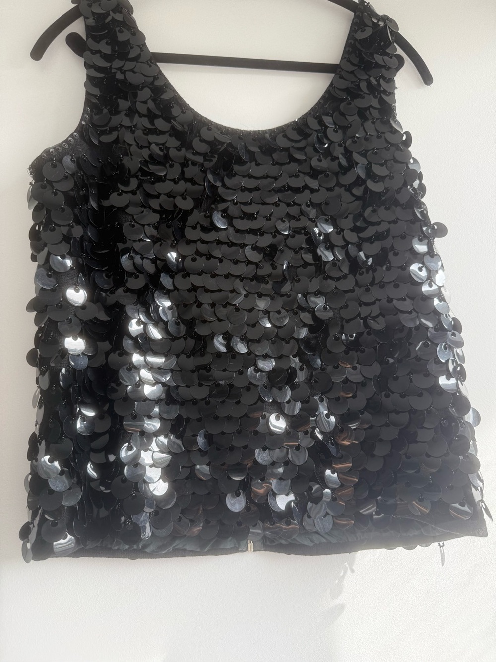 Vintage Sequin Tank with disc beads
